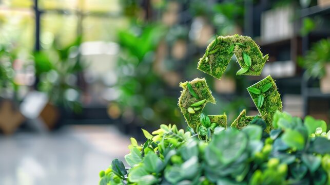 A company event venue decorated with a CSR background highlighting environmental and social initiatives.