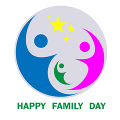 Happy Family Life Colorful Vector art 