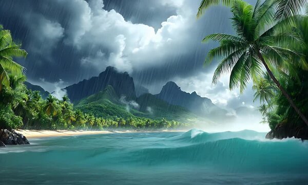 Tropical Rainstorm Paradise
