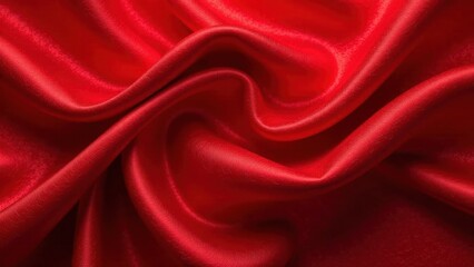 Obraz premium Crimson Silk Drapery A Luxurious Textured Fabric Background Featuring Deep Red Hues and Elegant Swirls