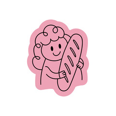 Vector logo design template and graphic elements for advertising, branding, posters and banners, funny cartoon illustrations with smiling character and mascot, abstract stickers and line icons