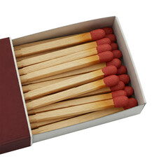 Box of Flammable Matches Isolated on Transparent Background