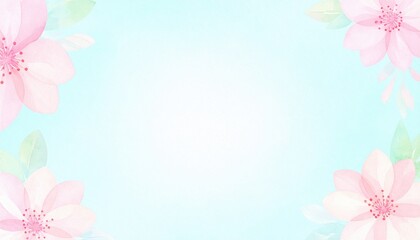 Fototapeta premium Spring floral background design with pink flowers nature graphic bright aesthetic