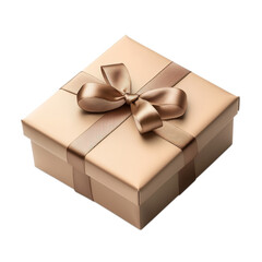 Fototapeta premium white gift box with ribbon isolated on transparent background, clipping path, png