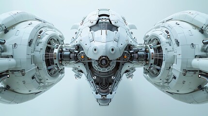 Fototapeta premium Robotic core surrounded by abstract tech high resolution picture