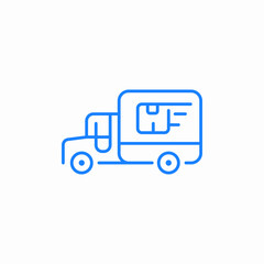 package delivery truck icon sign vector