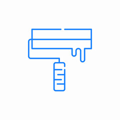 paint roller tool icon sign vector