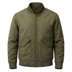 Naklejka premium Olive Green Bomber Jacket