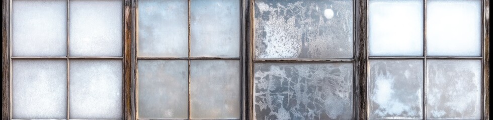 Fototapeta premium Frosted Industrial Windows