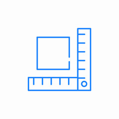 ruler square measurement icon sign vector