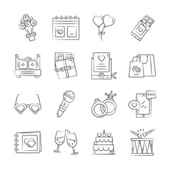 Creatively designed collection deciding marriage festivity and celebrations