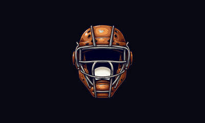 Baseball mask vector, Baseball mask illustration