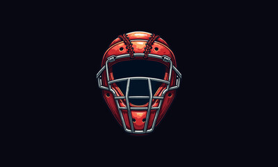 Baseball mask vector, Baseball mask illustration