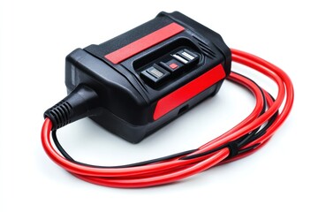 Fototapeta premium car battery charger isolate on white background