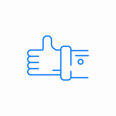 thumbs up like icon sign vector