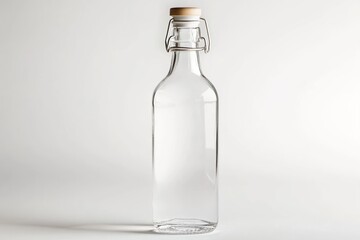 classic tonic water bottle isolate on white background