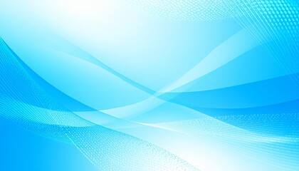 Obraz premium Abstract halftone background of small dots and wavy lines in light blue colors