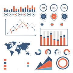 Fototapeta premium Timeline infographics design templates set