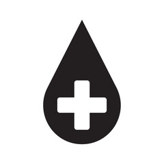 Fototapeta premium blood donor drop flat icon vector