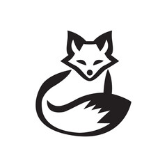 Fox silhouette vector illustration