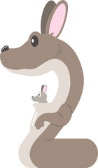 Cartoon Kangaroo  Number 2