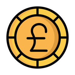 British Pound Coin Icon
