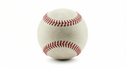 A baseball ball on isolated white background