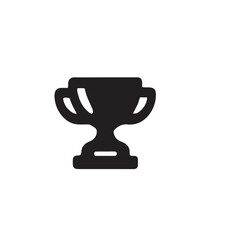 Simple black and white trophy icon
