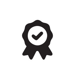 Quality assurance badge with check mark