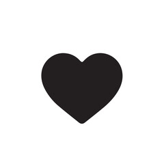Solid heart shape icon