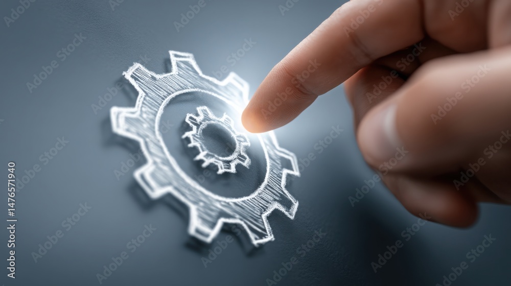Poster ai model trainer icon concept depicting learning cycle controller for enhanced machine learning and 
