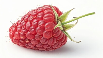 Single Raspberry Close-up Studio Shot, Red Berry, Aggregate Fruit, Food Photography Raspberry, Berries