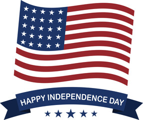 Fototapeta premium Independence Day Vector – Patriotic 4th of July Graphic Design