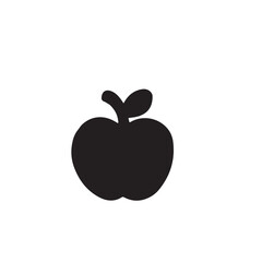 Simple black silhouette of an apple (1)