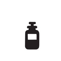 Simple black and white illustration of a medicine bottle