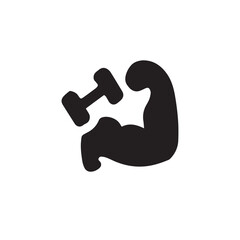 Fitness icon, dumbbell and bicep
