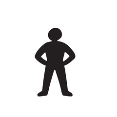 Standing figure with hands on hips