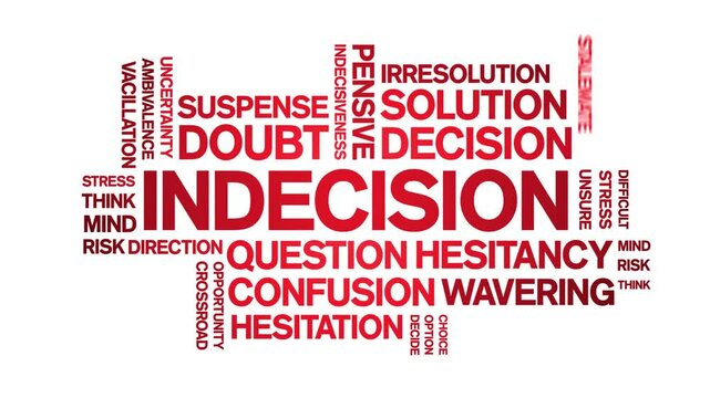 indecision animated word cloud;text design animation tag kinetic typography seamless loop.