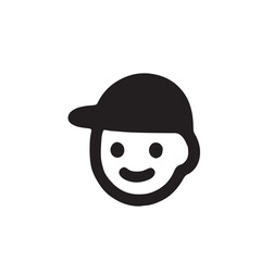Smiling child wearing a baseball cap