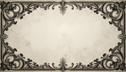 Royal Vintage Victorian Gothic Background with Rococo Venzel and Whorl Design, Created with Generative AI Technology