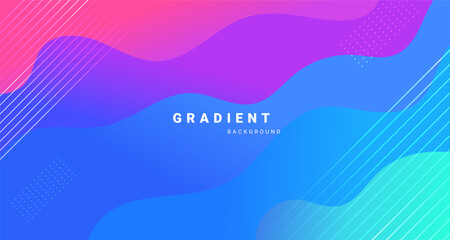 Modern gradient background with wavy shapes and diagonal line elements