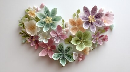 Heart-shaped flower arrangement