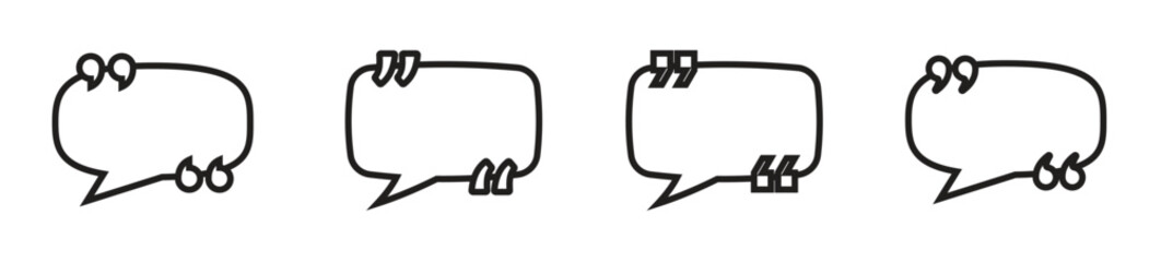 blank bubble chat quote, speak speech template