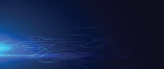 blue technology circuit diagram glowing lines background