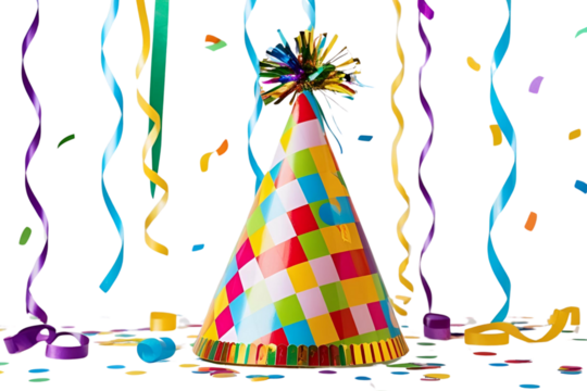 Cap for the birthday isolated on transparent or white background, png