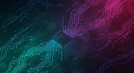 Obraz premium Circuit board technology abstract modern computing