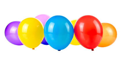 Colorful balloons for celebration isolated on white background