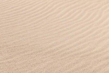 Closeup of sand textures in a desert, showcasing intricate rippling patterns