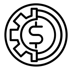 Cost Efficiency Vector Line Icon Design