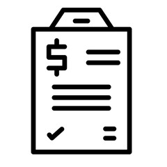 CFO Budget Approval Vector Line Icon Design